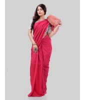 DESH BIDESH Women`s Khadi Cotton Handloom RupSagar Design Saree Without Blouse Piece(Pink)